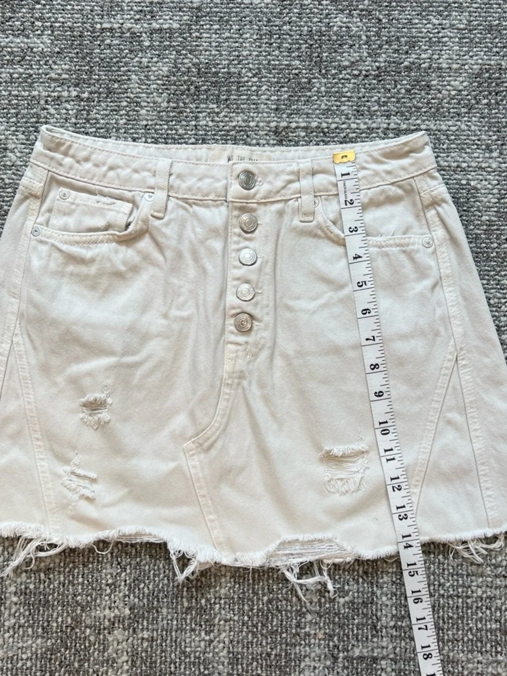 Free People cream denim